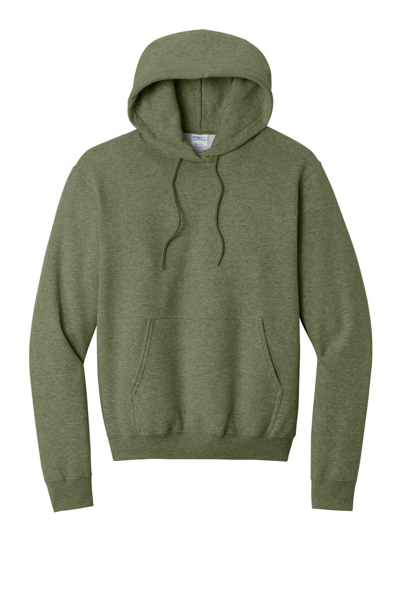Port & Co Core Fleece Pullover Hooded Sweatshirt - Olive Drab Green Heather