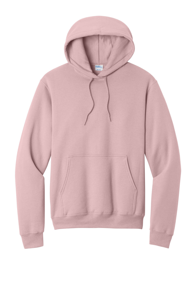 Port & Co Core Fleece Pullover Hooded Sweatshirt - Pale Blush