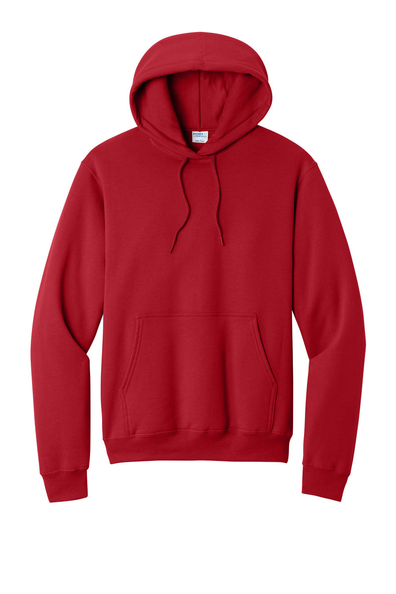 Port & Co Core Fleece Pullover Hooded Sweatshirt - Red