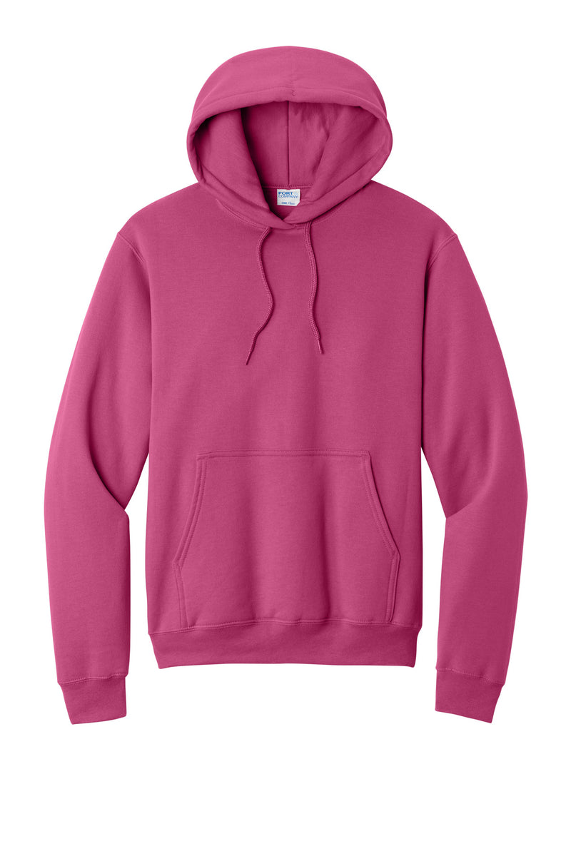 Port & Co Core Fleece Pullover Hooded Sweatshirt - Sangria