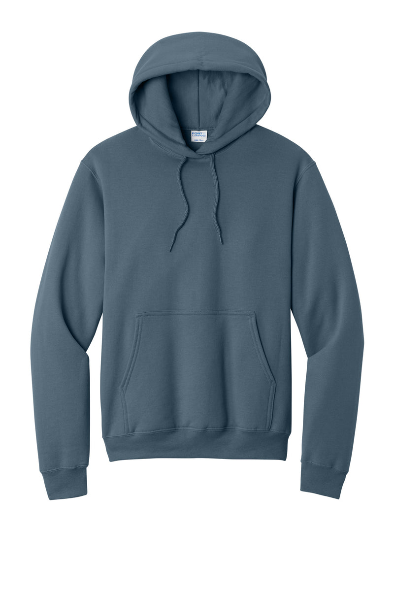 Port & Co Core Fleece Pullover Hooded Sweatshirt - Steel Blue