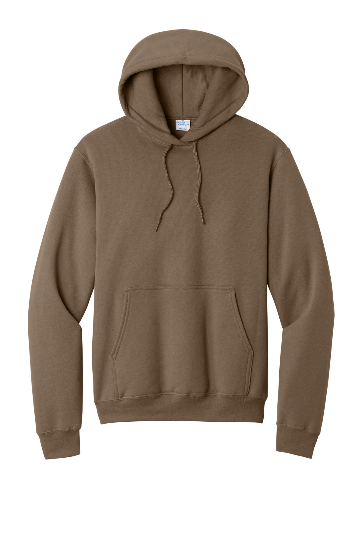 Port & Co Core Fleece Pullover Hooded Sweatshirt - Woodland Brown