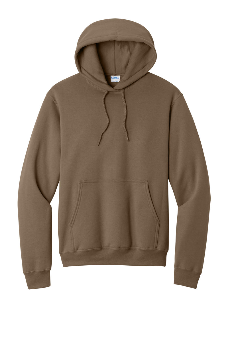 Port & Co Core Fleece Pullover Hooded Sweatshirt - Woodland Brown