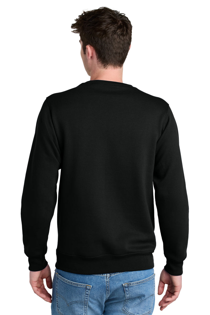 Port & Co Core Fleece Crewneck Pocket Sweatshirt - Jet Black