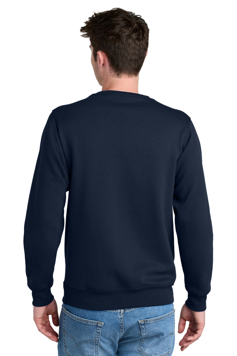 Port & Co Core Fleece Crewneck Pocket Sweatshirt - True Navy
