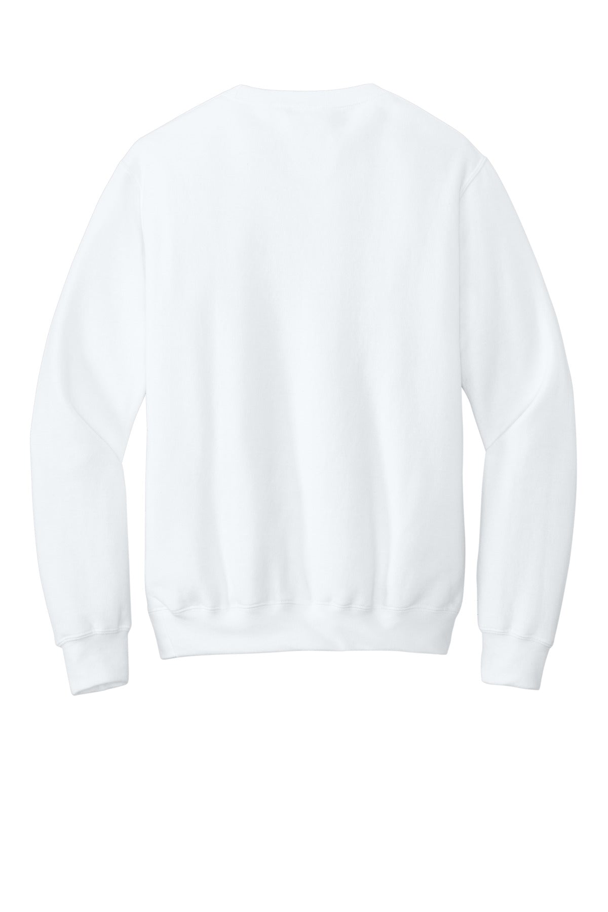 Port & Co Core Fleece Crewneck Pocket Sweatshirt - White