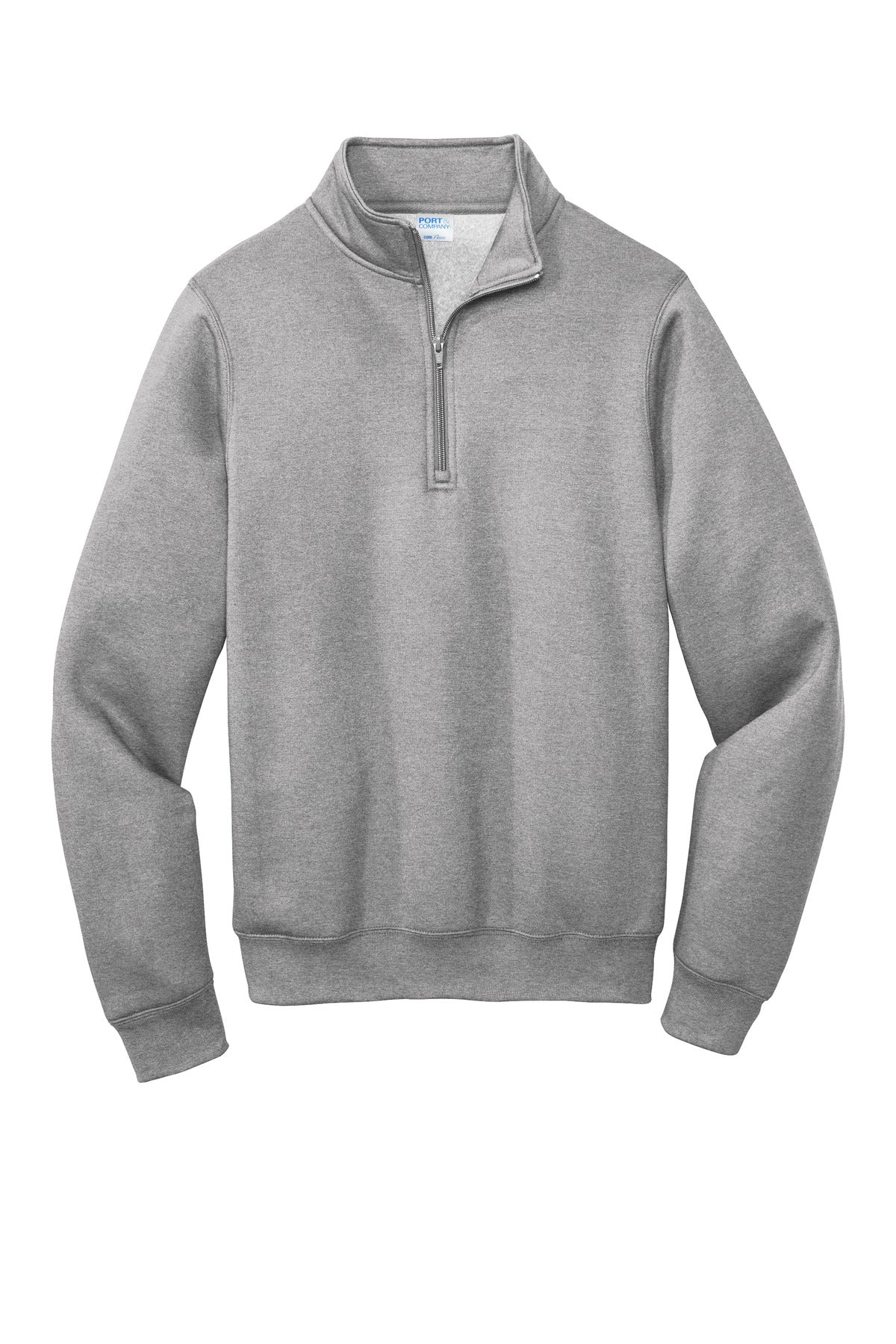 Port & Co Core Fleece 1/4-Zip Pullover Sweatshirt - Athletic Heather