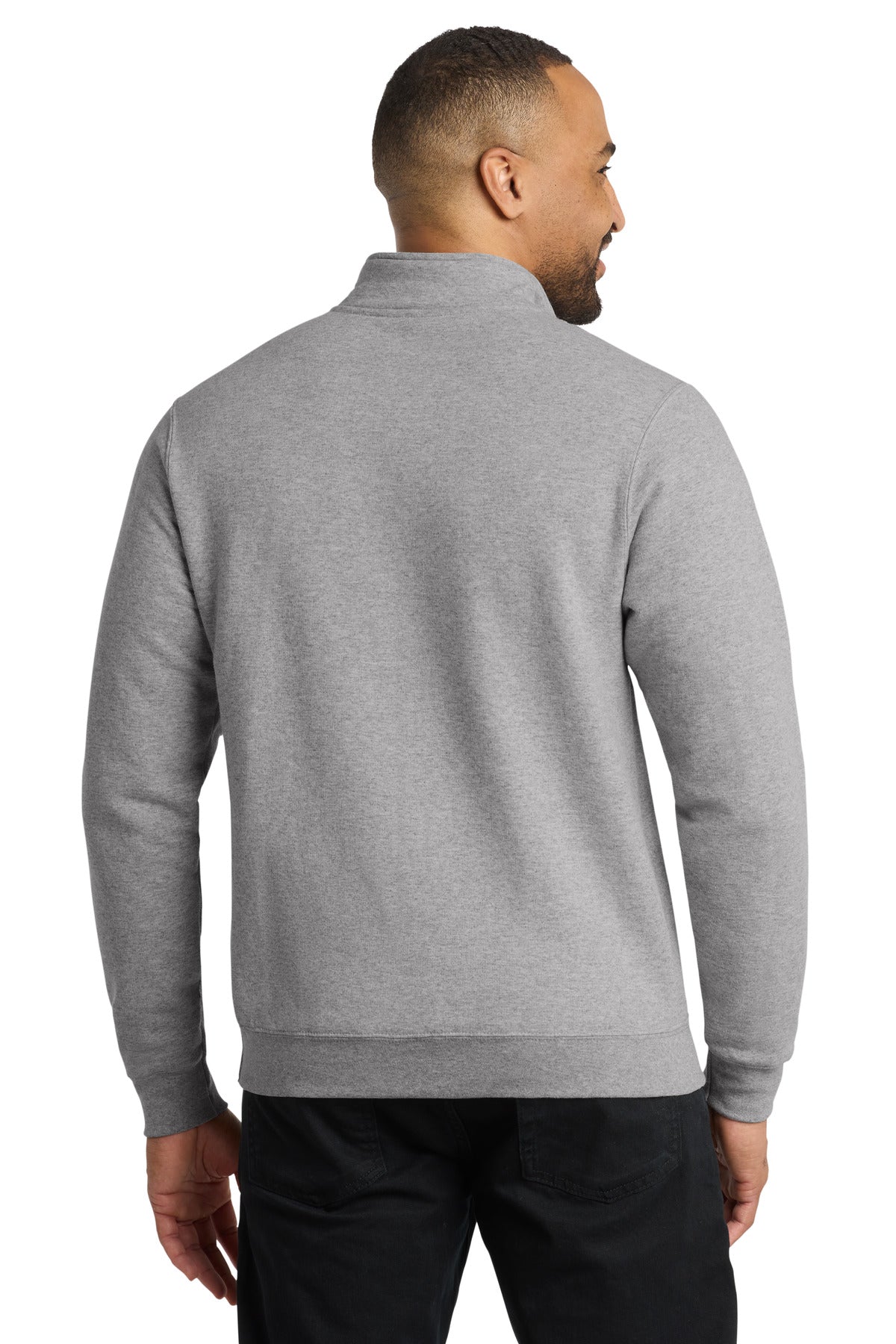 Port & Co Core Fleece 1/4-Zip Pullover Sweatshirt - Athletic Heather