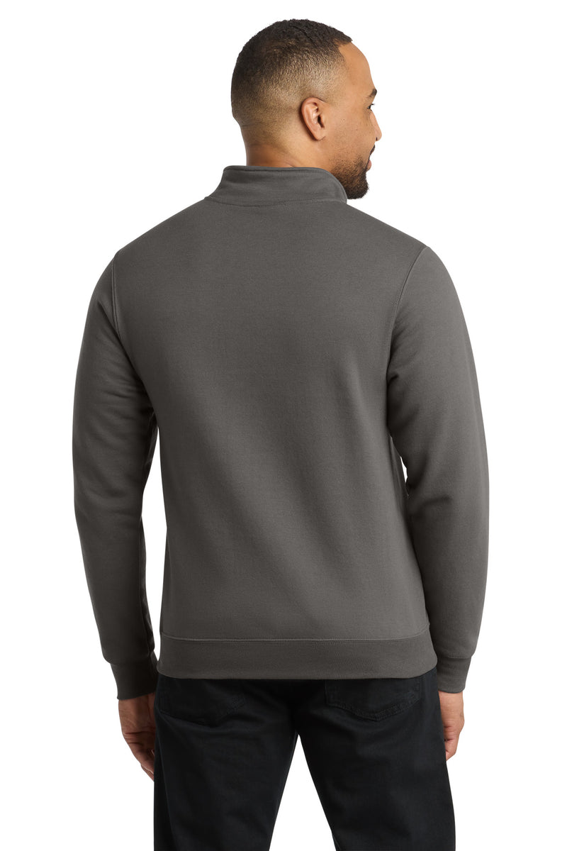 Port & Co Core Fleece 1/4-Zip Pullover Sweatshirt - Charcoal