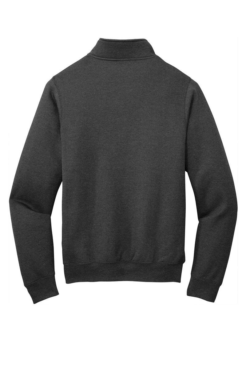 Port & Co Core Fleece 1/4-Zip Pullover Sweatshirt - Dark Heather Grey