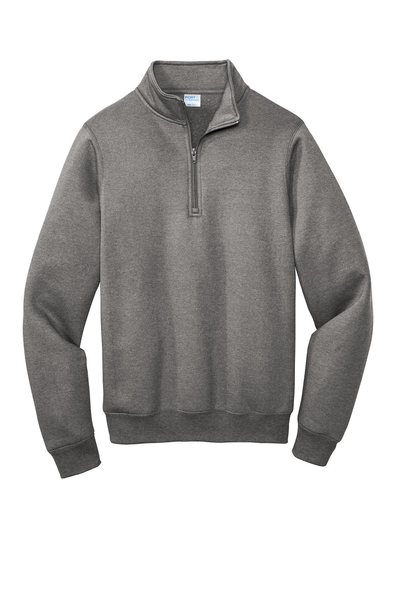 Port & Co Core Fleece 1/4-Zip Pullover Sweatshirt - Graphite Heather