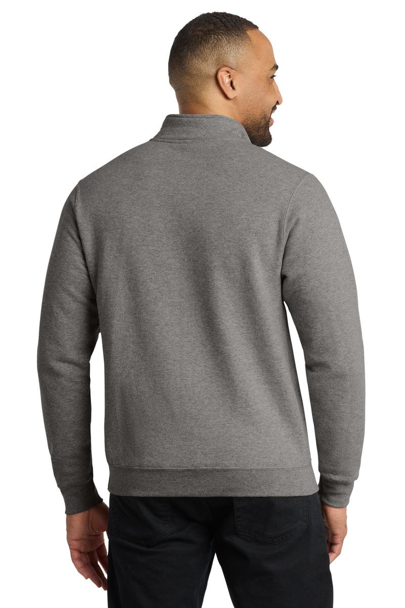 Port & Co Core Fleece 1/4-Zip Pullover Sweatshirt - Graphite Heather