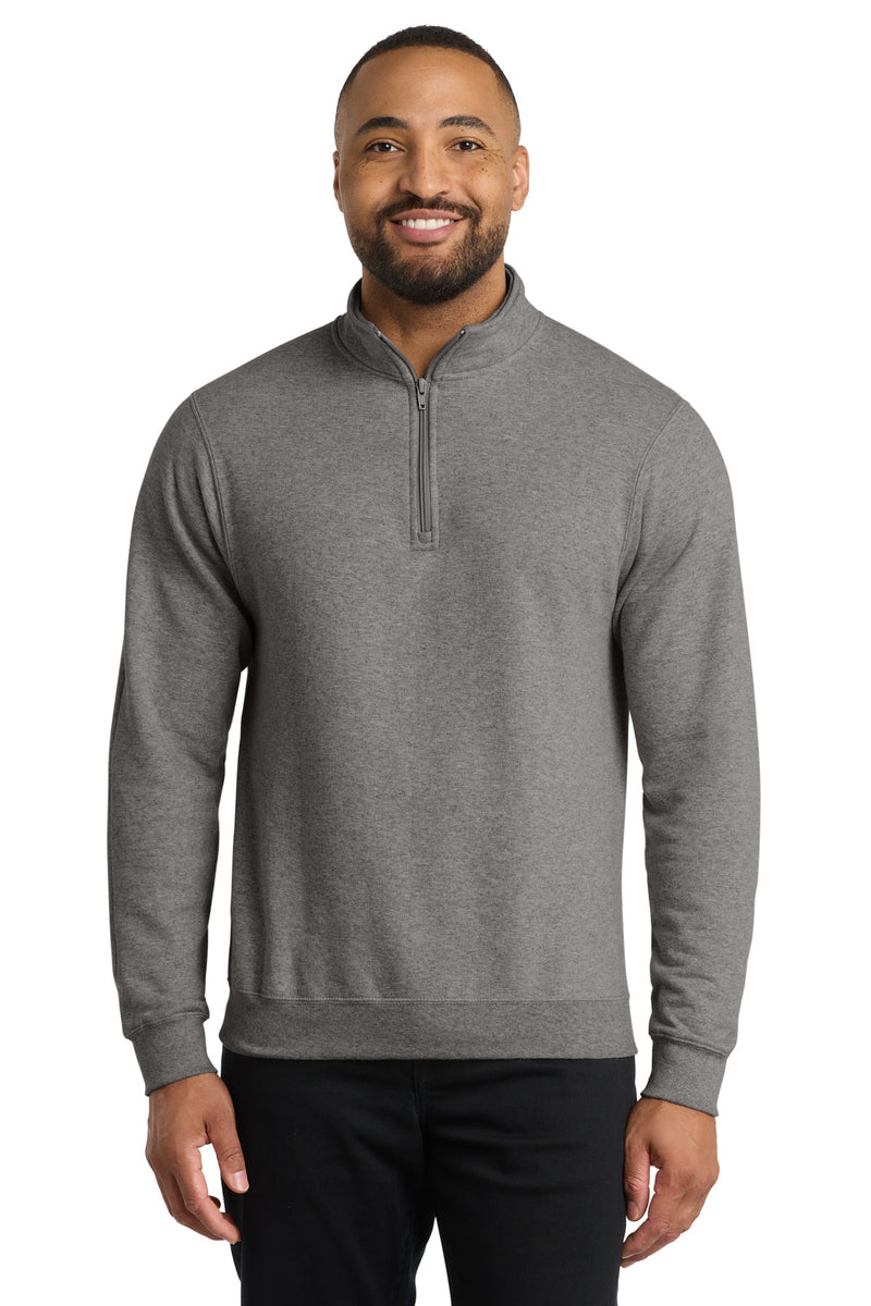 Port & Co Core Fleece 1/4-Zip Pullover Sweatshirt - Graphite Heather