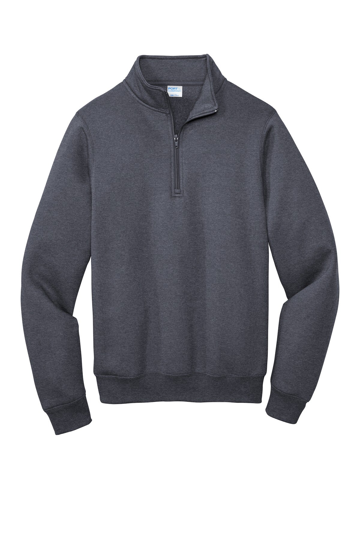 Port & Co Core Fleece 1/4-Zip Pullover Sweatshirt - Heather Navy