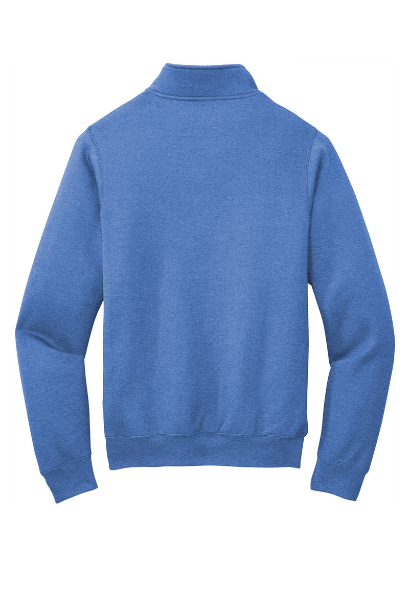 Port & Co Core Fleece 1/4-Zip Pullover Sweatshirt - Heather Royal