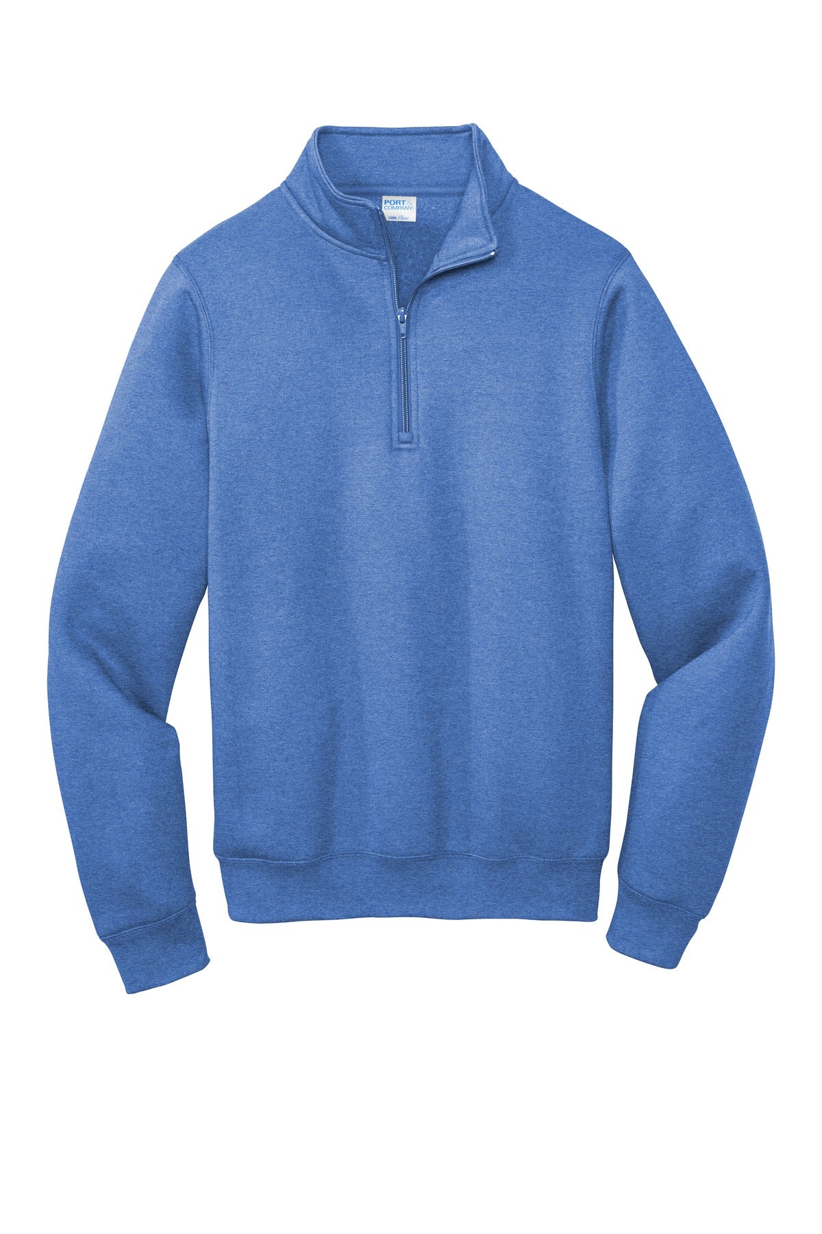 Port & Co Core Fleece 1/4-Zip Pullover Sweatshirt - Heather Royal