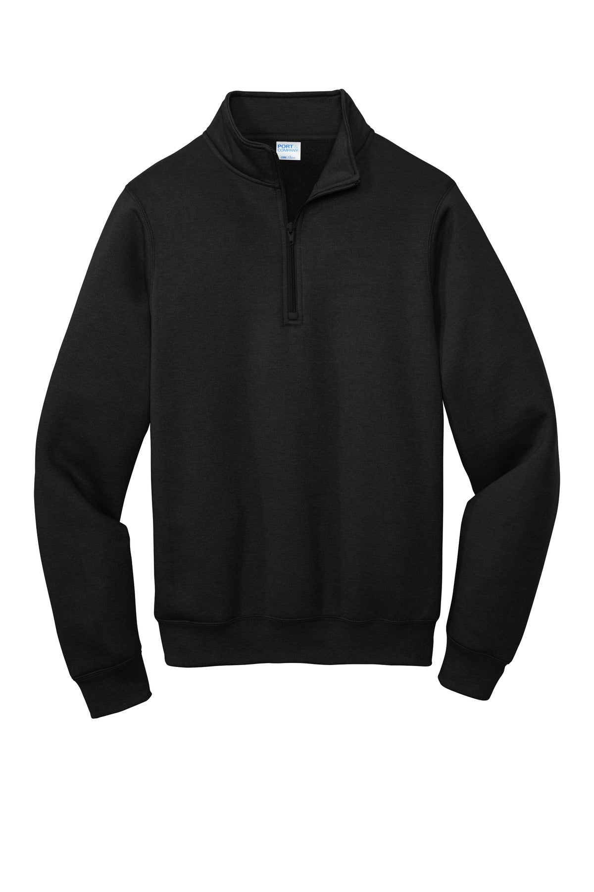 Port & Co Core Fleece 1/4-Zip Pullover Sweatshirt - Jet Black