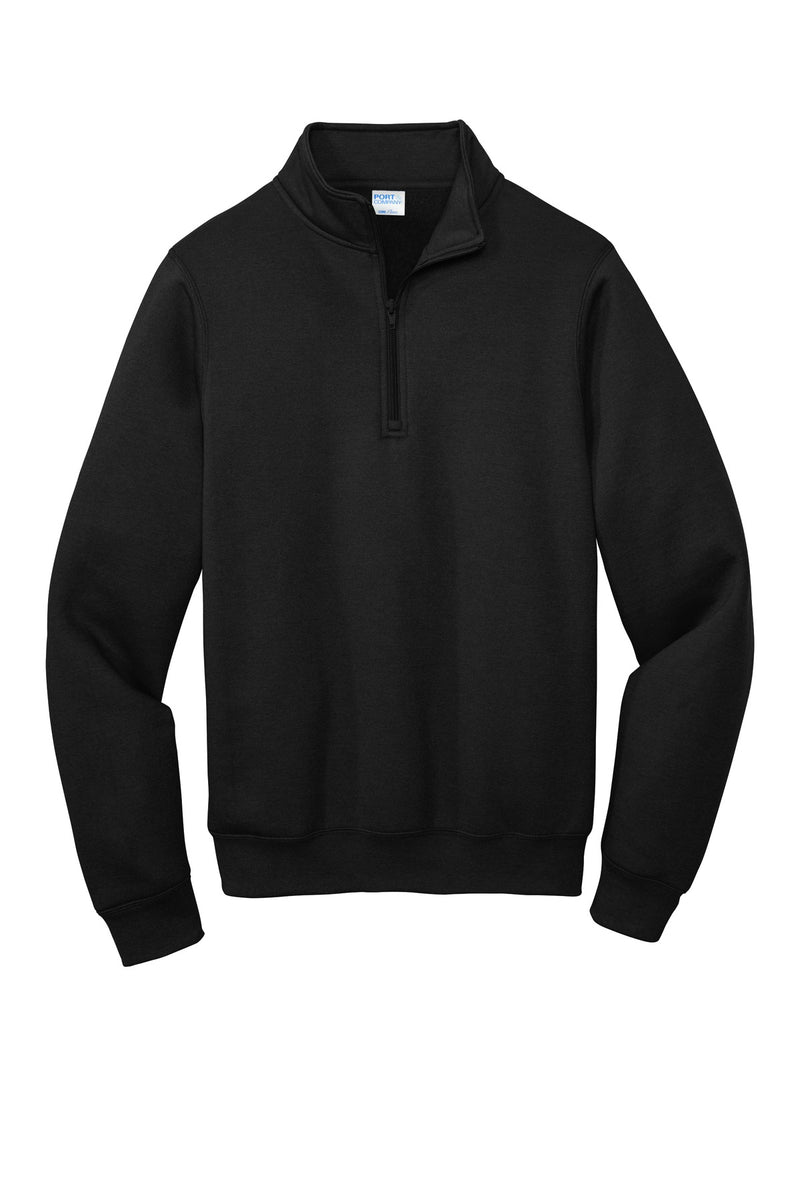Port & Co Core Fleece 1/4-Zip Pullover Sweatshirt - Jet Black