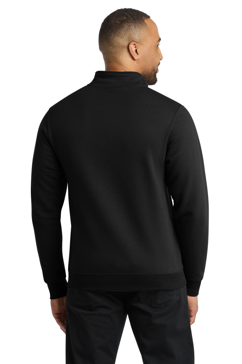 Port & Co Core Fleece 1/4-Zip Pullover Sweatshirt - Jet Black