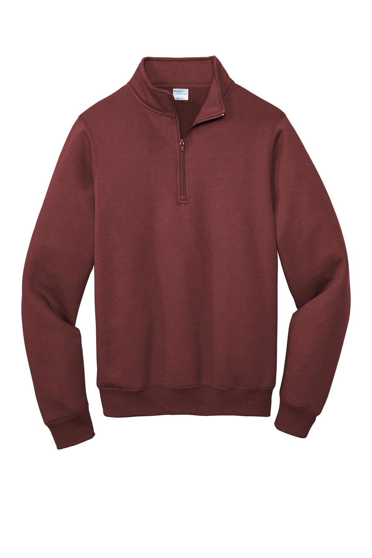 Port & Co Core Fleece 1/4-Zip Pullover Sweatshirt - Maroon