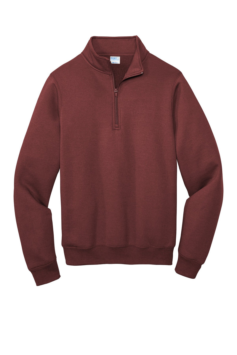 Port & Co Core Fleece 1/4-Zip Pullover Sweatshirt - Maroon