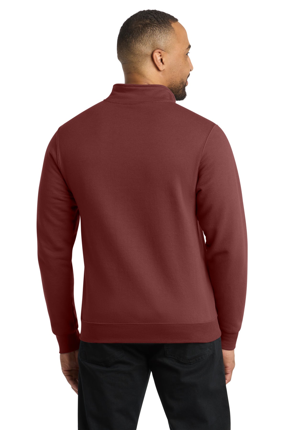 Port & Co Core Fleece 1/4-Zip Pullover Sweatshirt - Maroon