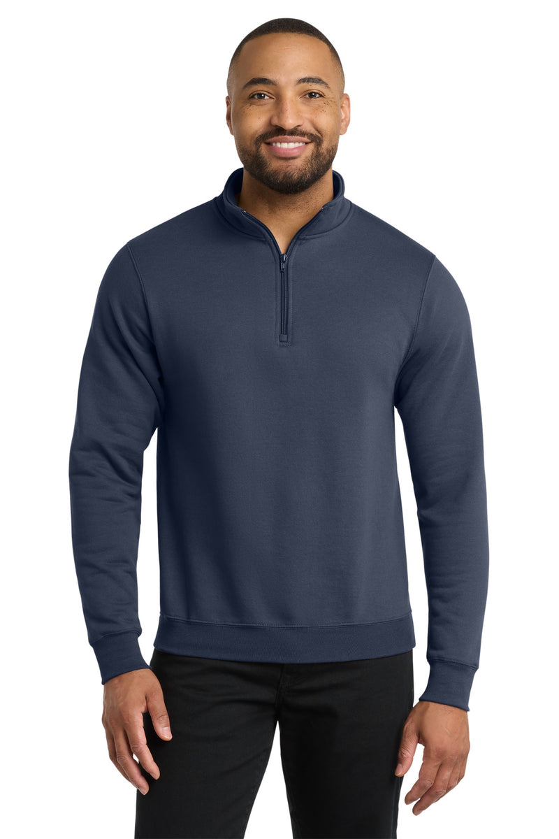 Port & Co Core Fleece 1/4-Zip Pullover Sweatshirt - Navy