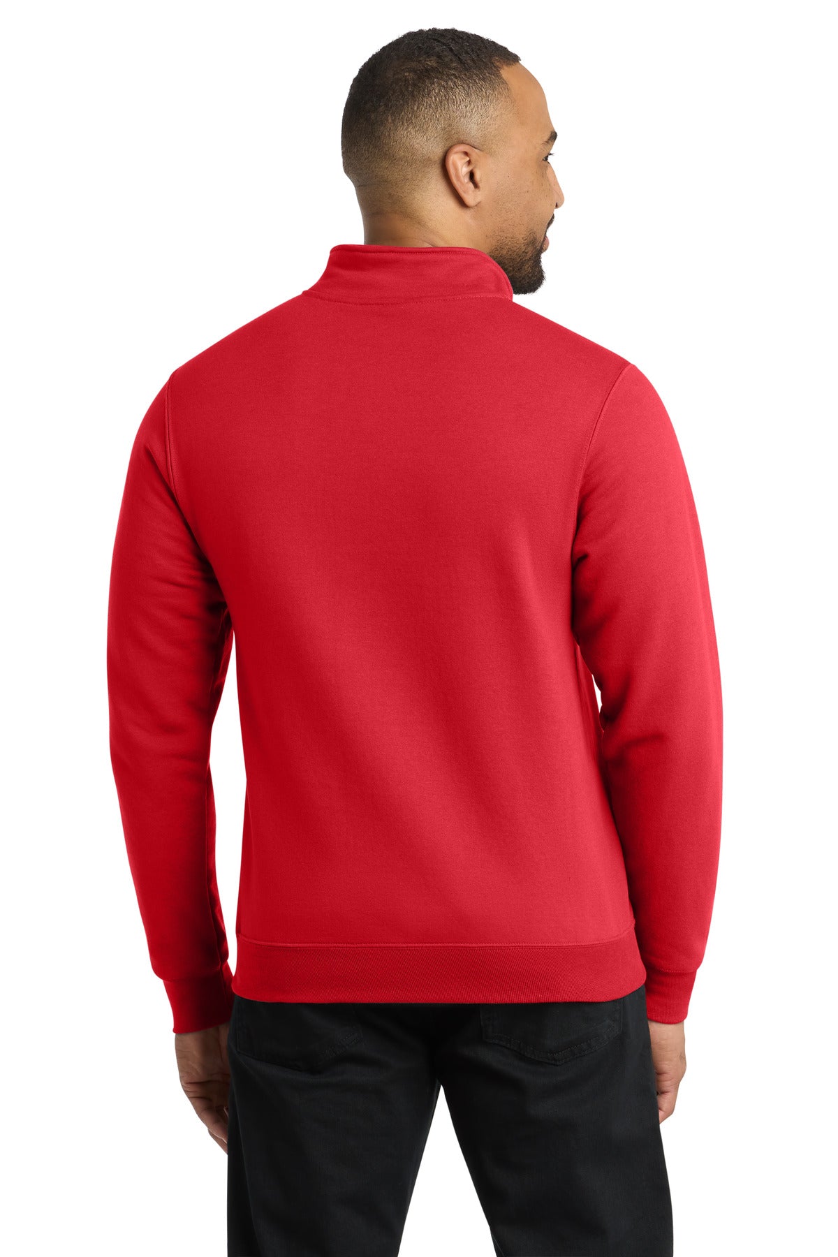 Port & Co Core Fleece 1/4-Zip Pullover Sweatshirt - Red