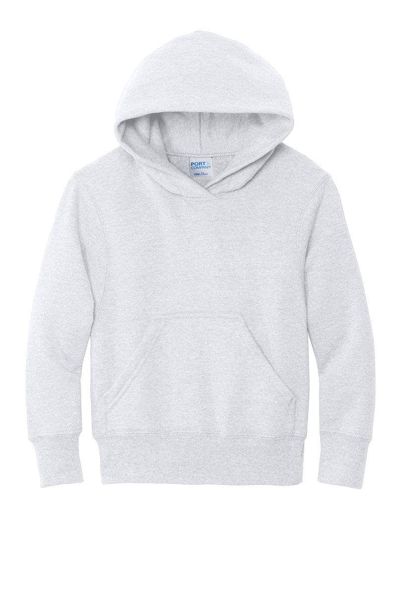 Port & Co Youth Core Fleece Pullover Hooded Sweatshirt - Ash