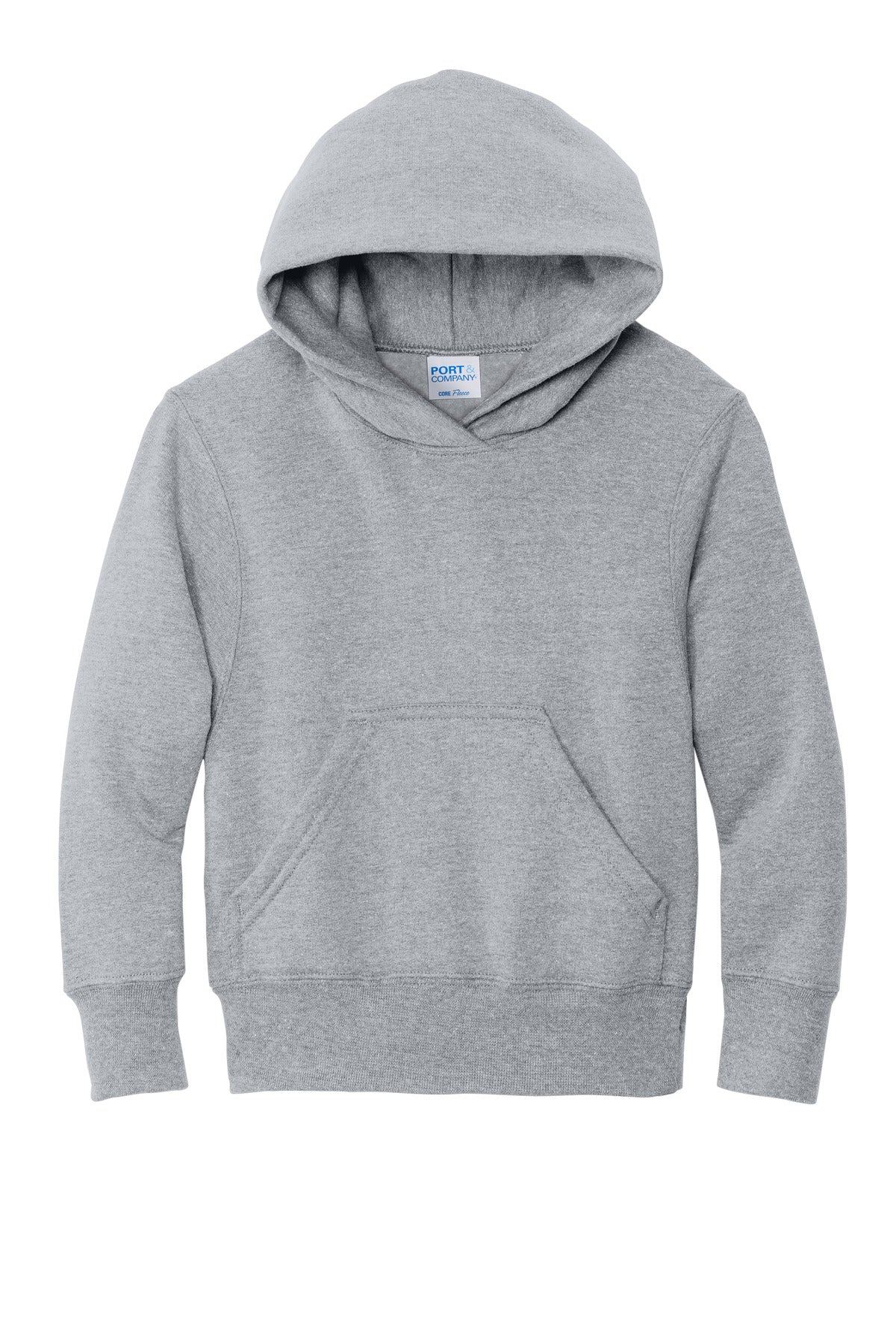 Port & Co Youth Core Fleece Pullover Hooded Sweatshirt - Athletic Heather