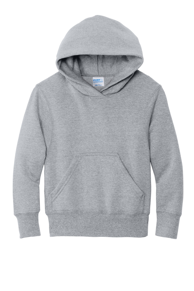 Port & Co Youth Core Fleece Pullover Hooded Sweatshirt - Athletic Heather