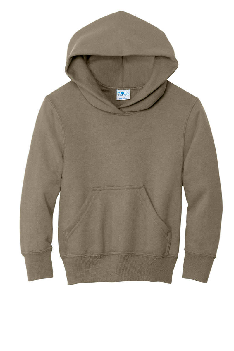 Port & Co Youth Core Fleece Pullover Hooded Sweatshirt - Coyote Brown