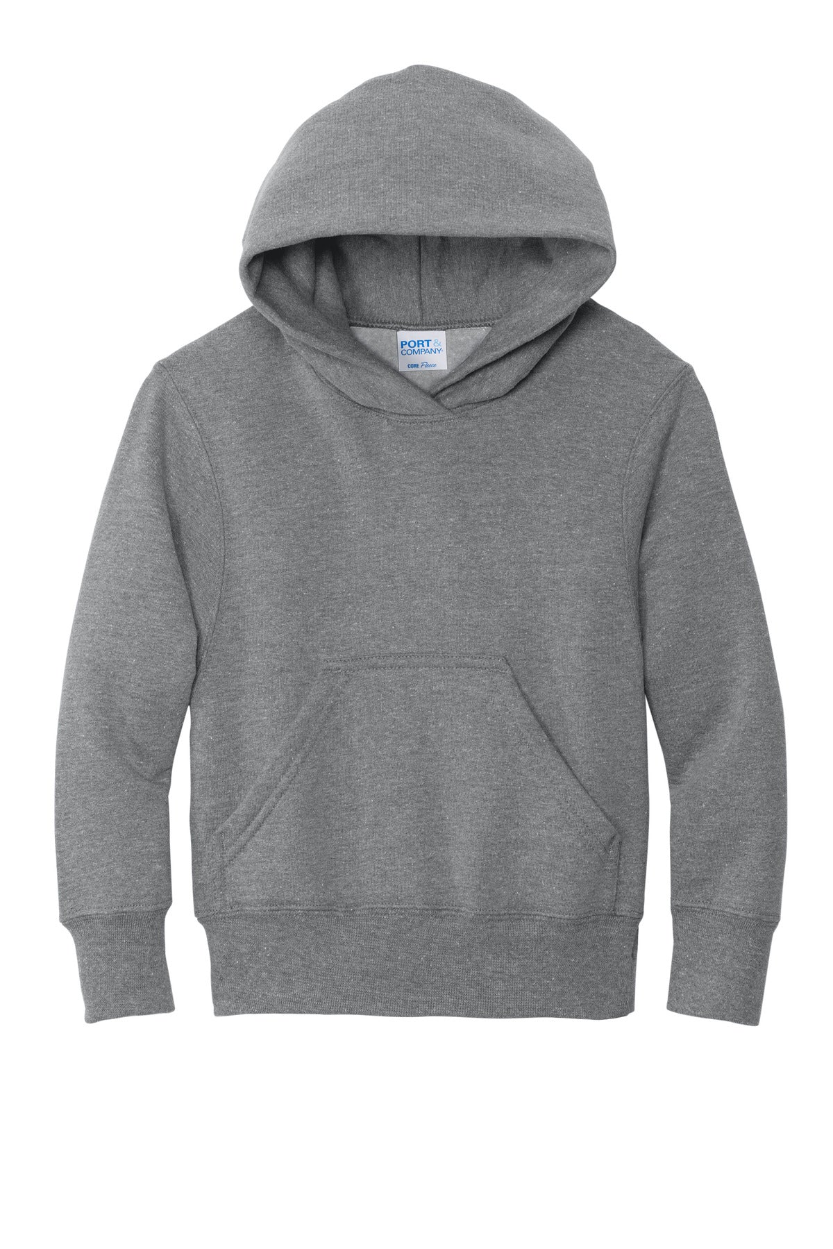 Port & Co Youth Core Fleece Pullover Hooded Sweatshirt - Graphite Heather