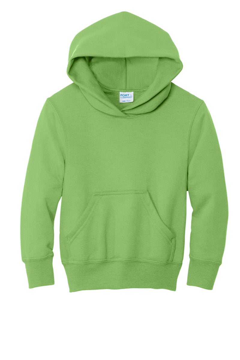 Port & Co Youth Core Fleece Pullover Hooded Sweatshirt - Lime