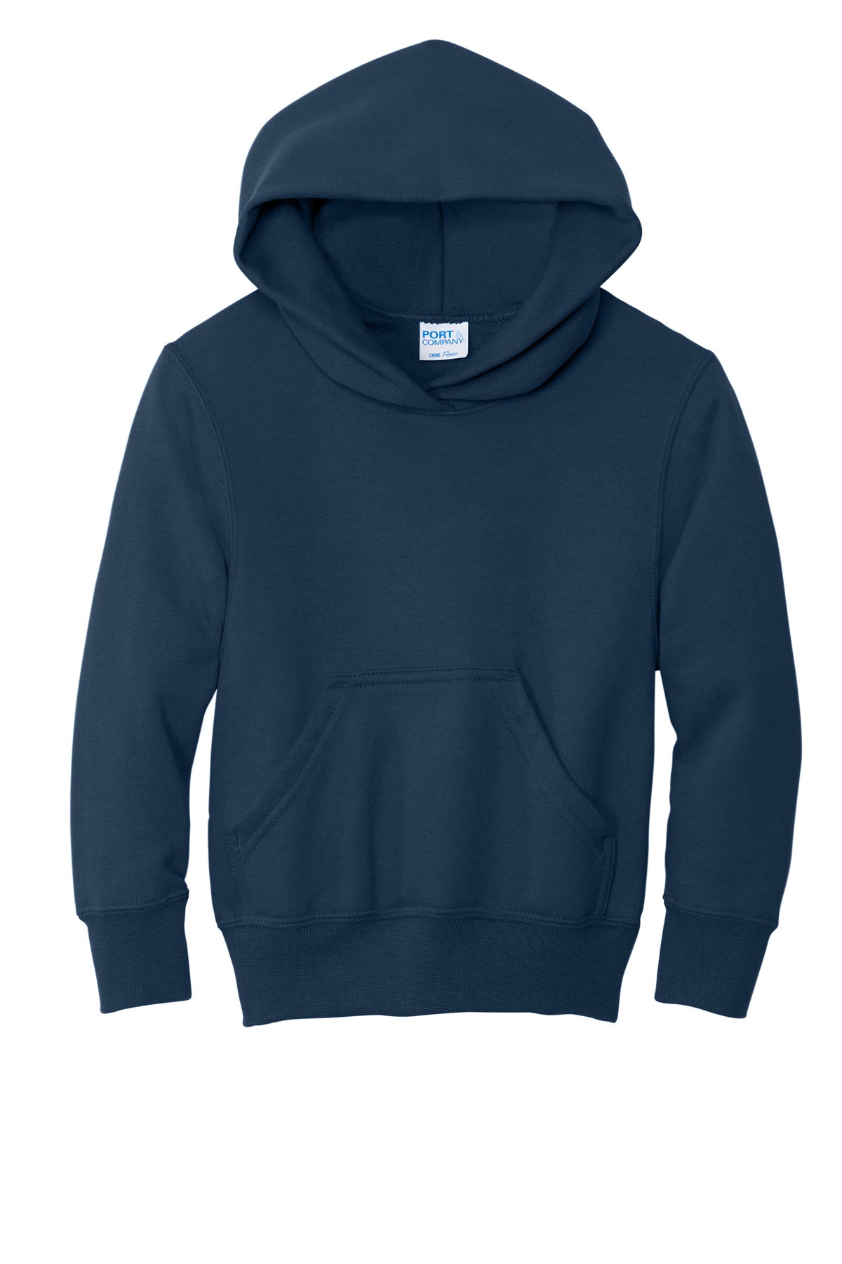 Port & Co Youth Core Fleece Pullover Hooded Sweatshirt - Navy