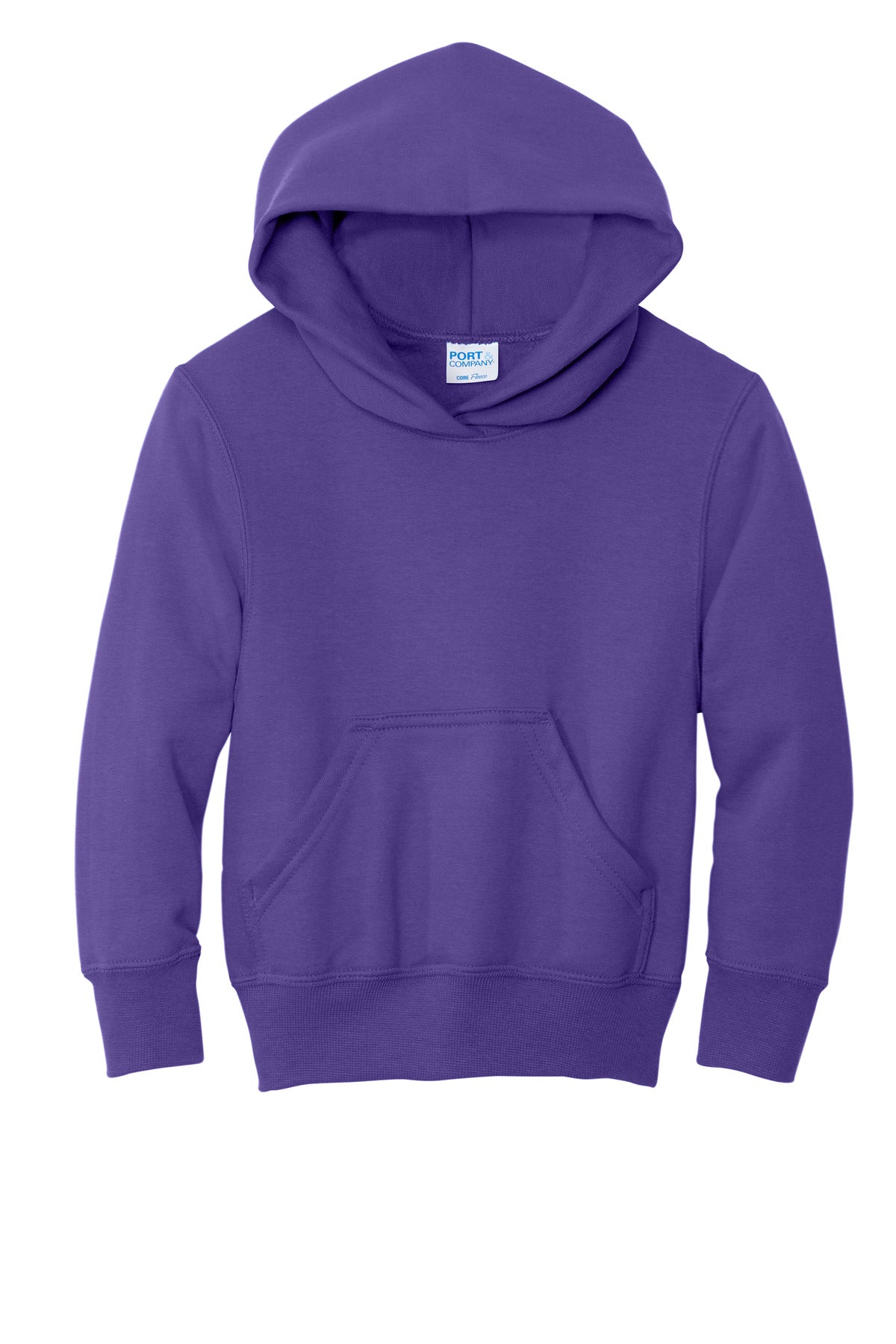 Port & Co Youth Core Fleece Pullover Hooded Sweatshirt - Purple