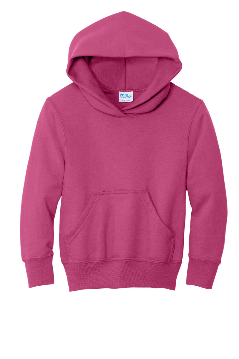 Port & Co Youth Core Fleece Pullover Hooded Sweatshirt - Sangria