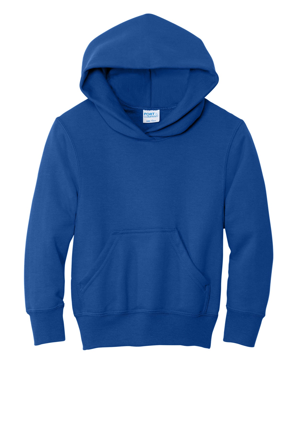 Port & Co Youth Core Fleece Pullover Hooded Sweatshirt - True Royal