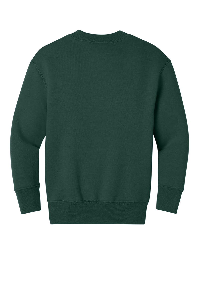 Port & Co Youth Core Fleece Crewneck Pocket Sweatshirt - Dark Green