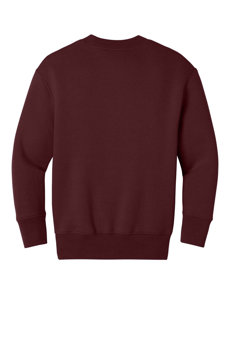 Port & Co Youth Core Fleece Crewneck Pocket Sweatshirt - Maroon