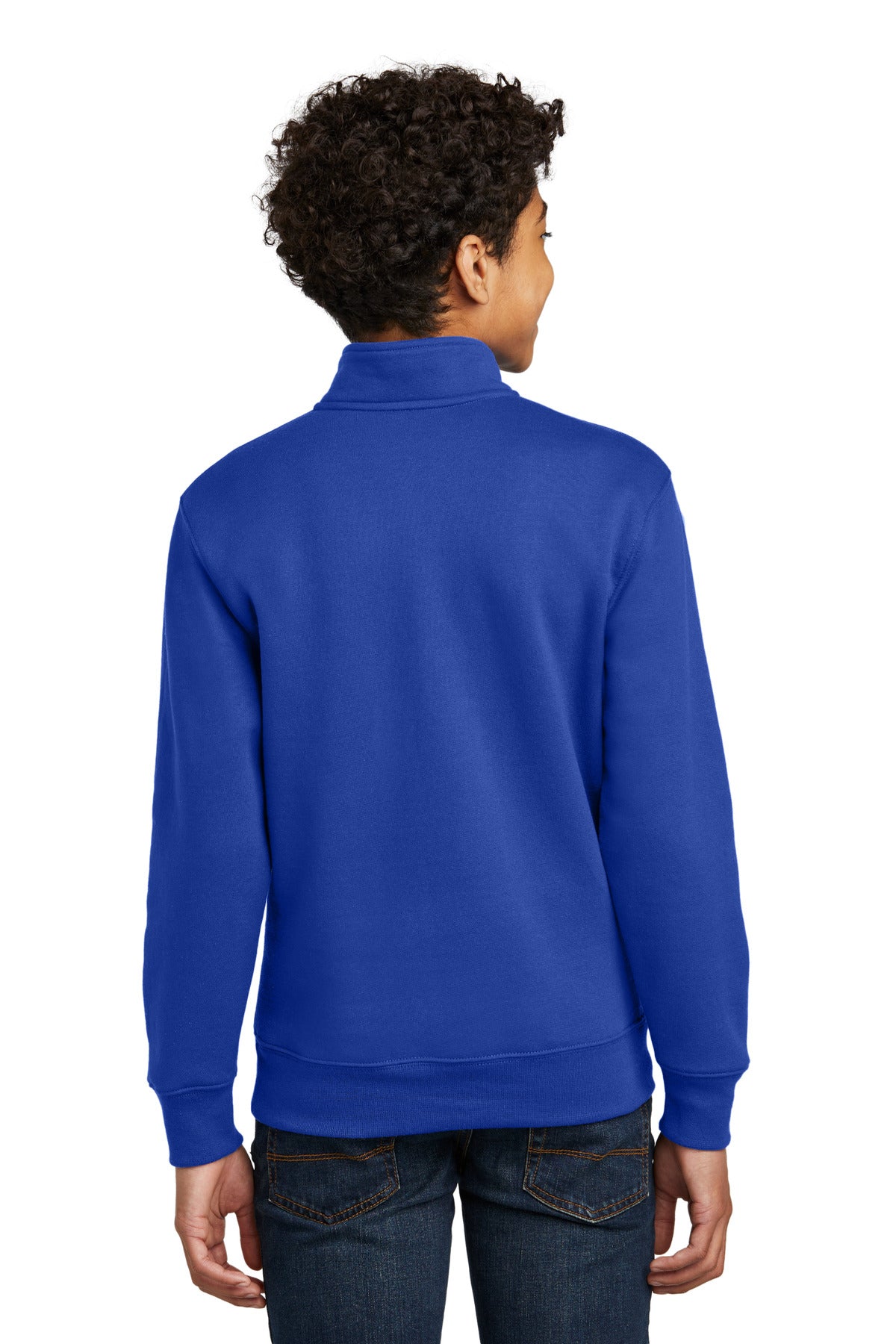 Port & Co Youth Core Fleece 1/4-Zip Pullover Sweatshirt - True Royal