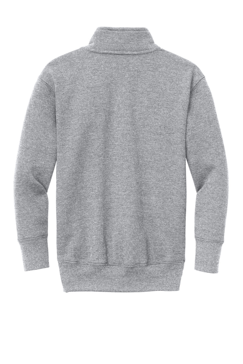 Port & Co Youth Core Fleece 1/4-Zip Pullover Sweatshirt - Athletic Heather