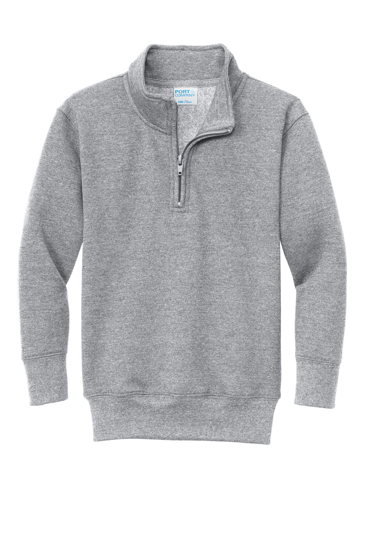 Port & Co Youth Core Fleece 1/4-Zip Pullover Sweatshirt - Athletic Heather