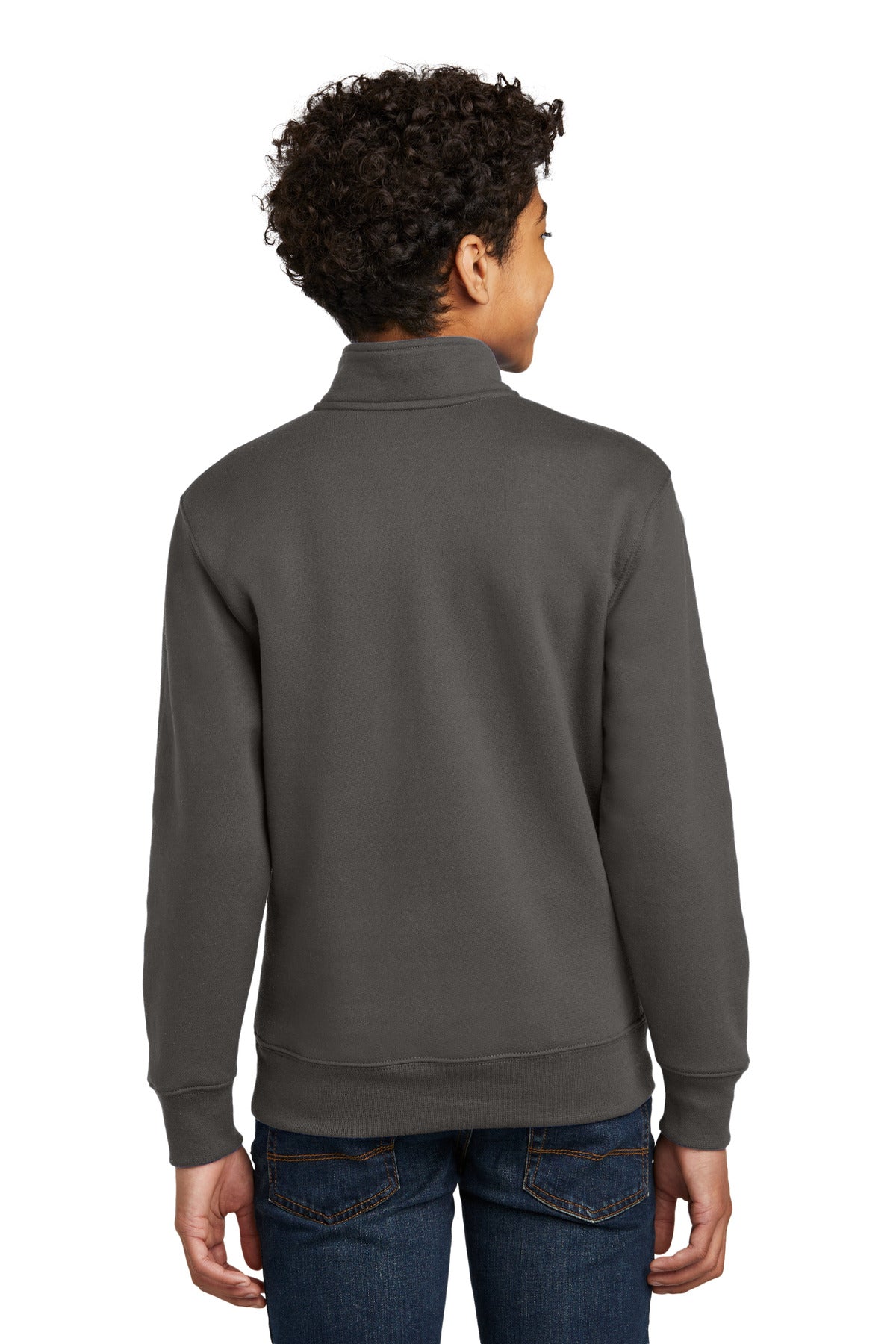 Port & Co Youth Core Fleece 1/4-Zip Pullover Sweatshirt - Charcoal