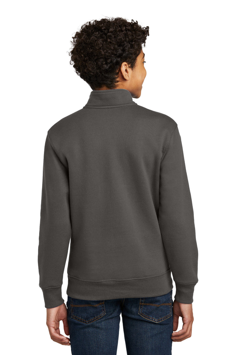 Port & Co Youth Core Fleece 1/4-Zip Pullover Sweatshirt - Charcoal