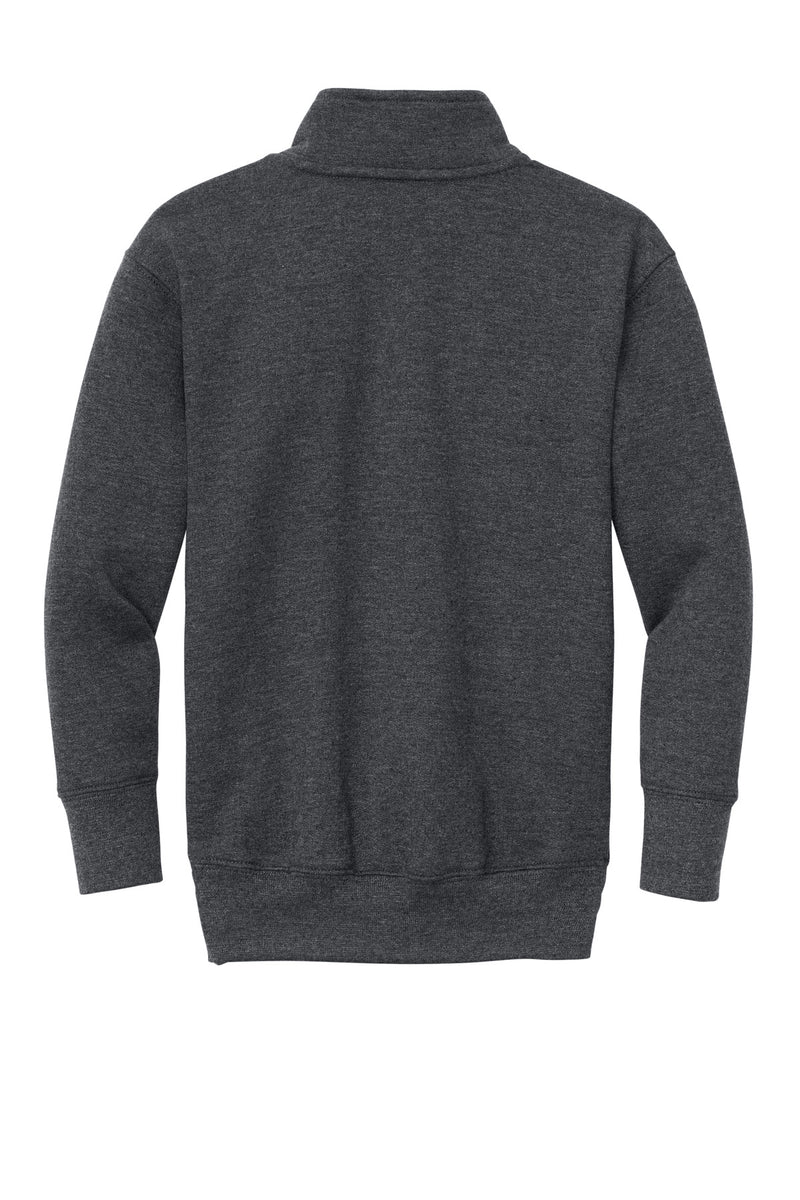 Port & Co Youth Core Fleece 1/4-Zip Pullover Sweatshirt - Dark Heather Grey