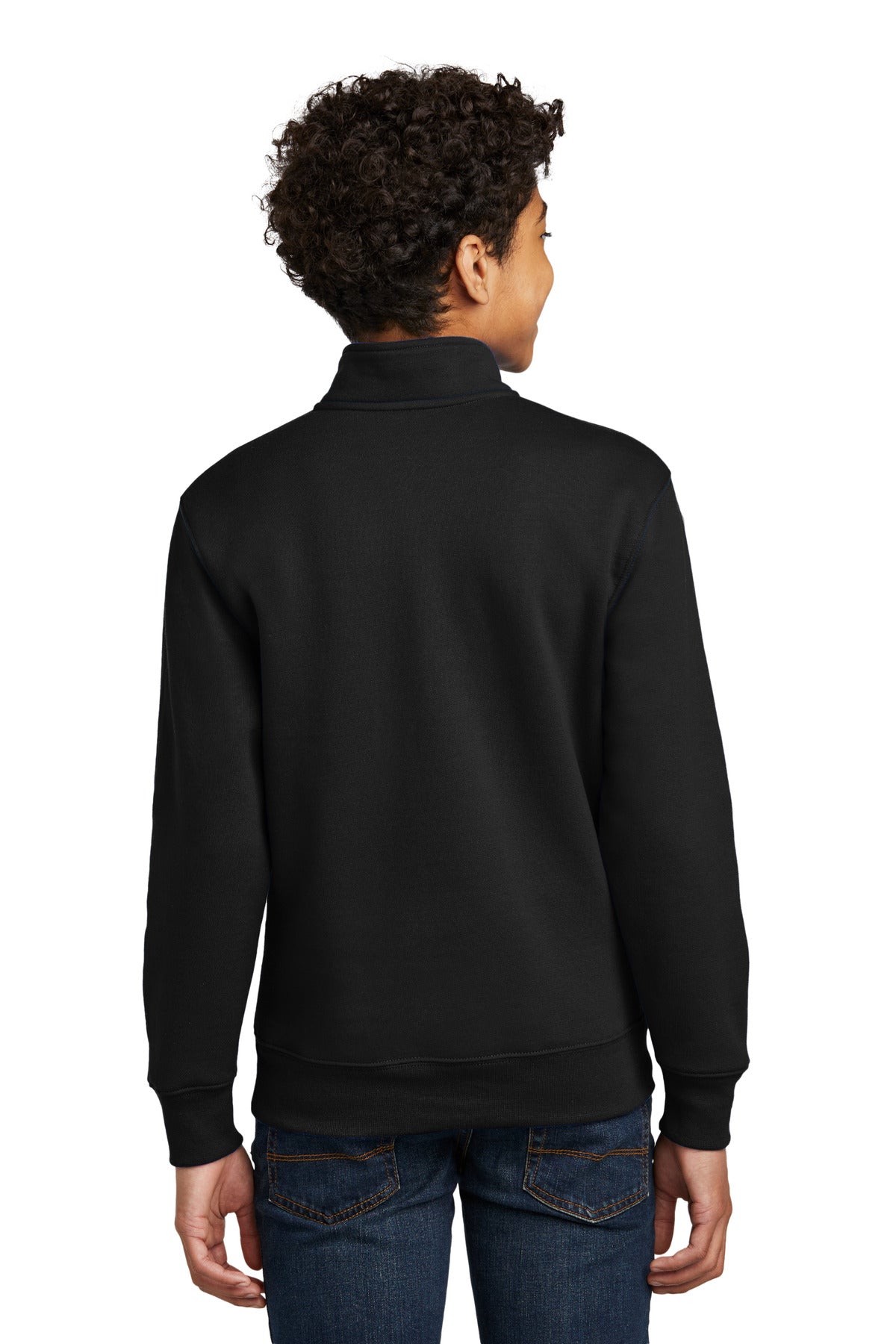 Port & Co Youth Core Fleece 1/4-Zip Pullover Sweatshirt - Jet Black