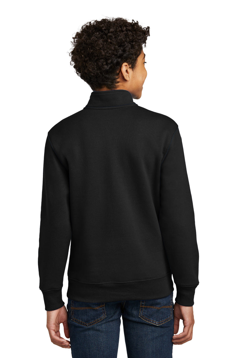 Port & Co Youth Core Fleece 1/4-Zip Pullover Sweatshirt - Jet Black
