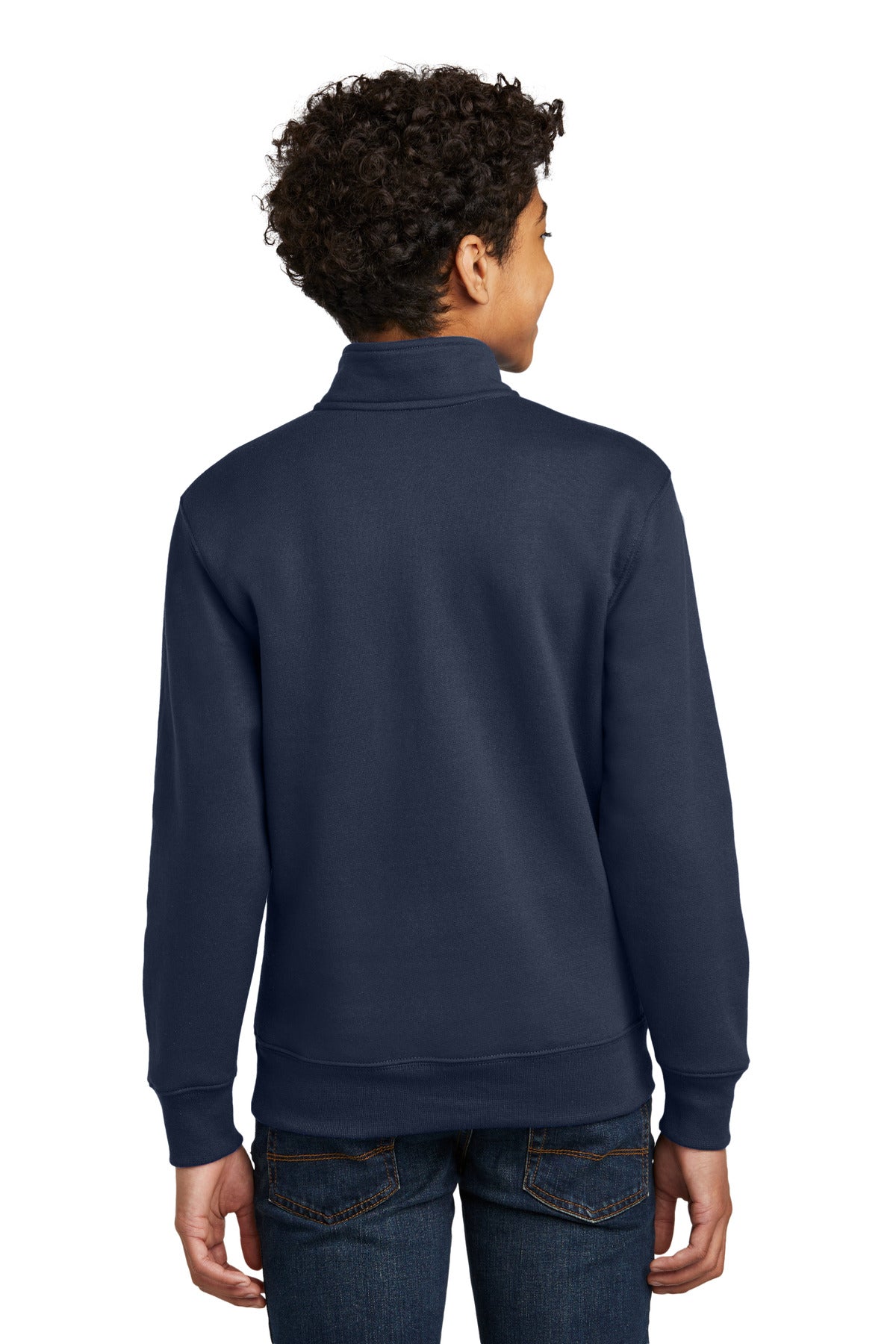 Port & Co Youth Core Fleece 1/4-Zip Pullover Sweatshirt - Navy