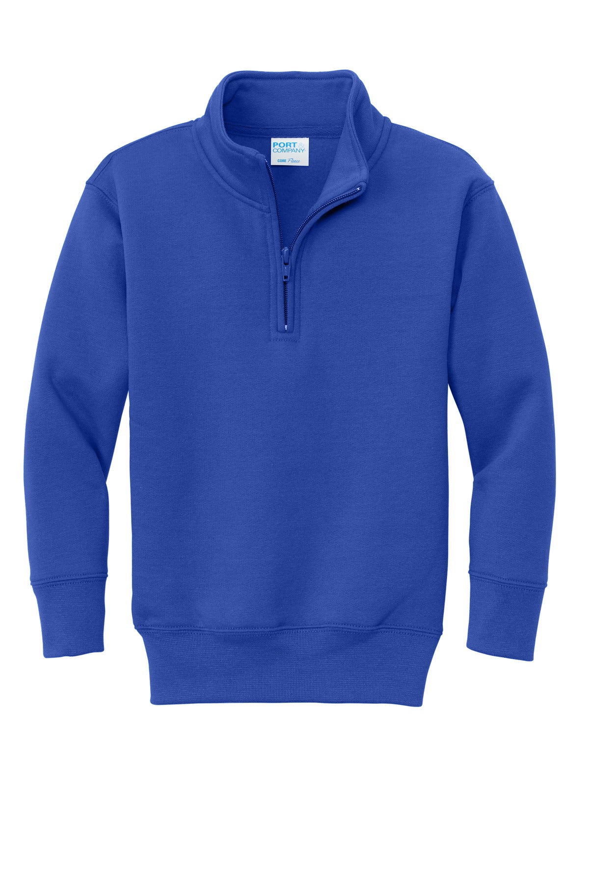 Port & Co Youth Core Fleece 1/4-Zip Pullover Sweatshirt - True Royal